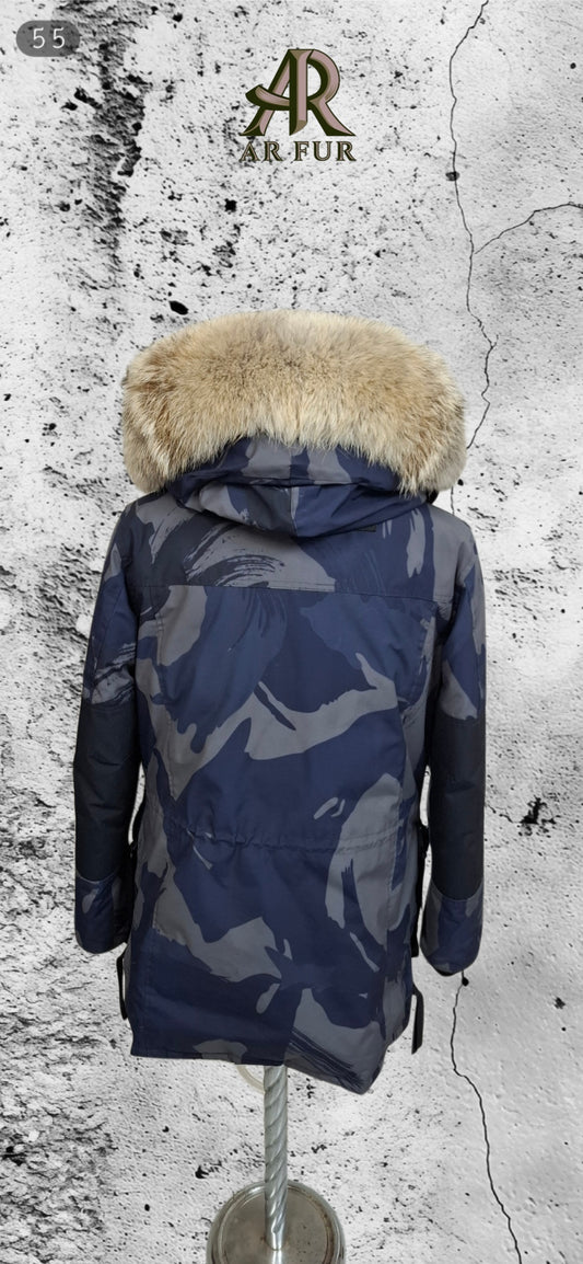 Genuine Coyote fur trim replacement compatible with Canada Goose jacket 55
