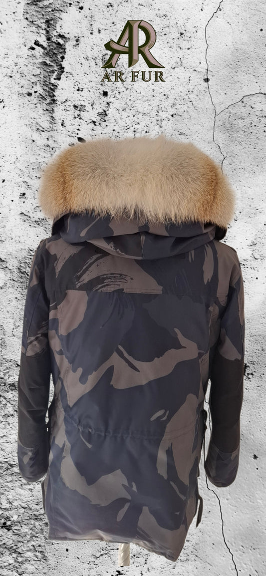 Genuine Artic Fox Fur trim replacement compatible with Canada Goose jacket FL 6