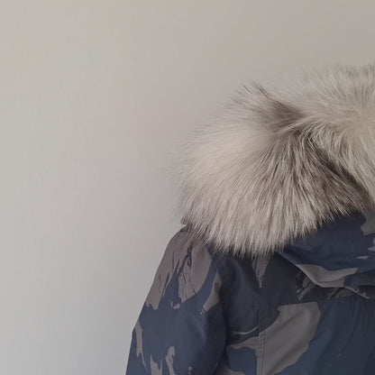 Platinum fox fur trim replacement - compatible with Canada Goose jacket 1PL