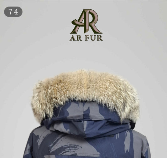 Genuine Coyote Fur trim replacement compatible with Canada Goose jacket 74