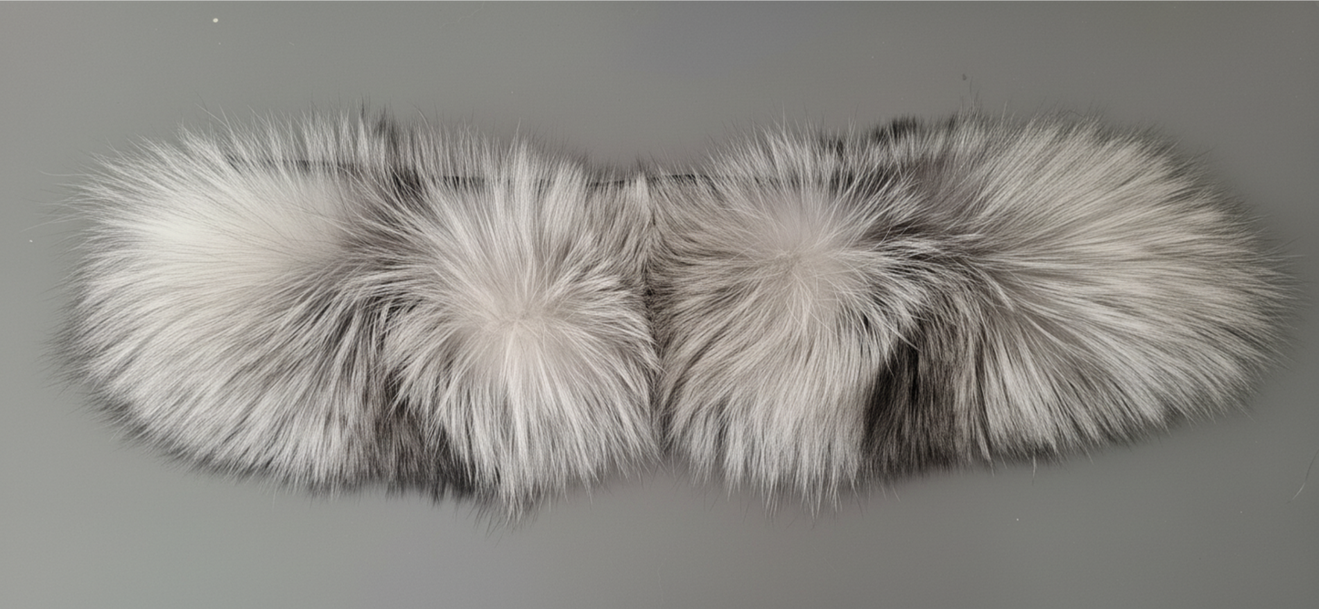 Platinum fox fur trim replacement - compatible with Canada Goose jacket 1PL