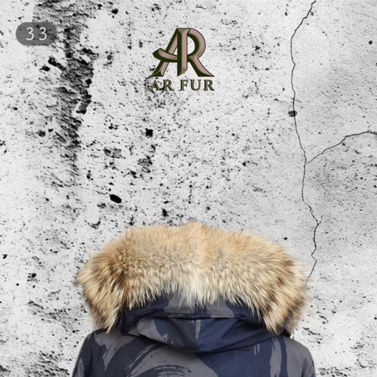 Genuine coyote fur trim replacement - compatible with Canada Goose jacket 33