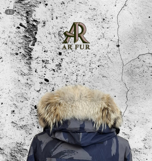 Genuine Coyote fur trim replacement compatible with Canada Goose jacket 42