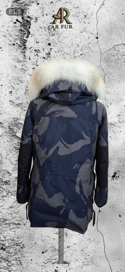 Genuine Artic Fox Fur trim replacement compatible with Canada Goose jacket FL 2
