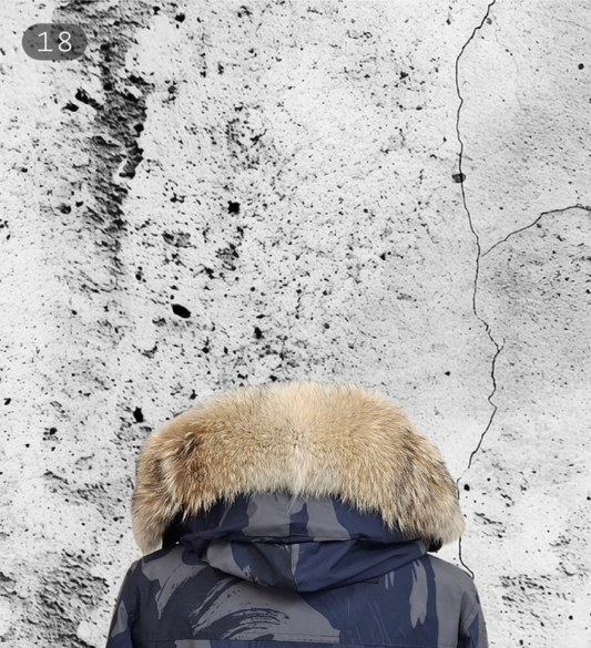 Genuine coyote fur trim replacement - compatible with Canada Goose jacket 18