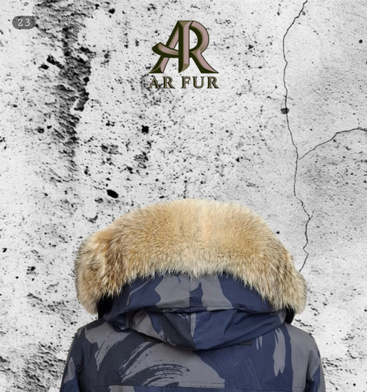 Genuine coyote fur trim replacement - compatible with Canada Goose jacket 23