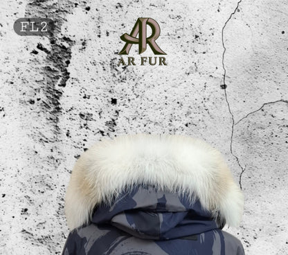 Genuine Artic Fox Fur trim replacement compatible with Canada Goose jacket FL 2