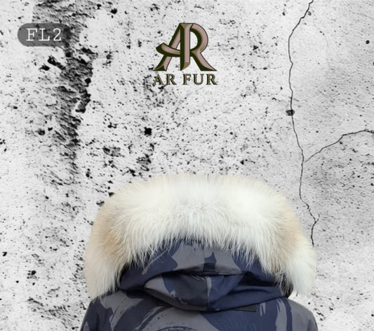 Genuine Artic Fox Fur trim replacement compatible with Canada Goose jacket FL 2
