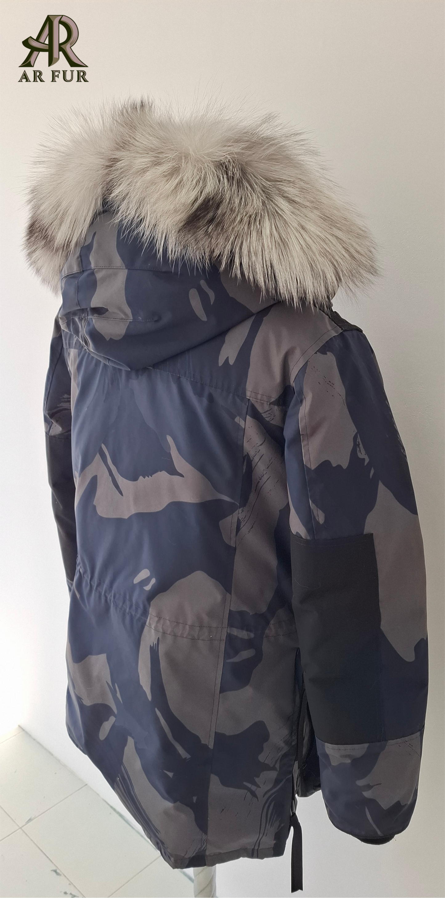 Platinum fox fur trim replacement - compatible with Canada Goose jacket 1PL