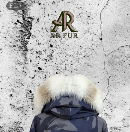 Genuine Artic Fox Fur trim replacement compatible with Canada Goose jacket FL 7