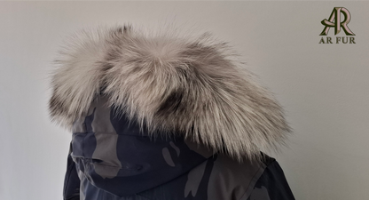 Platinum fox fur trim replacement - compatible with Canada Goose jacket 1PL