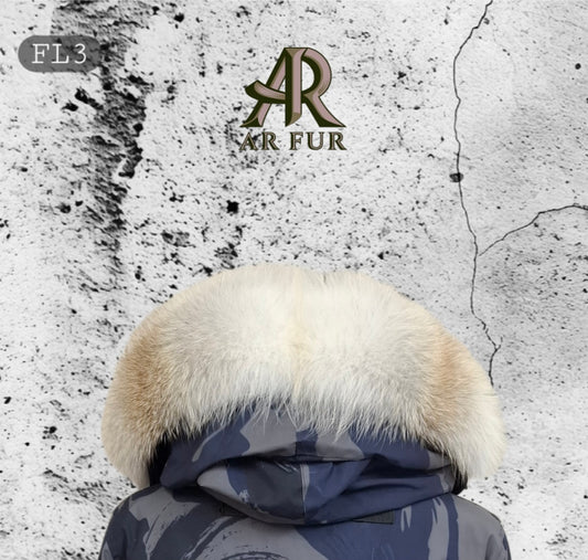 Genuine Artic Fox Fur trim replacement compatible with Canada Goose jacket FL 3