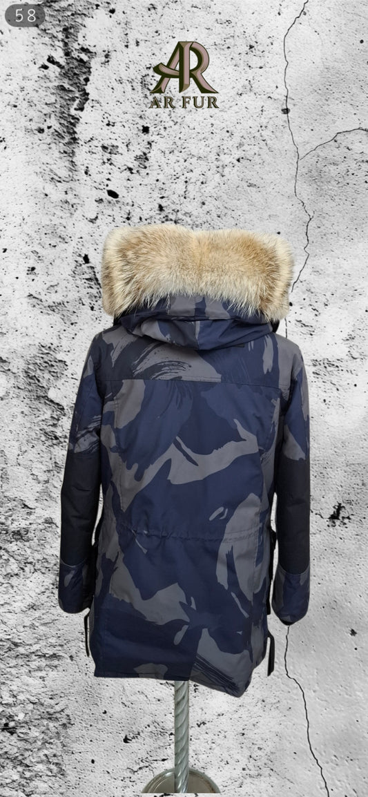 Genuine Coyote fur trim replacement compatible with Canada Goose jacket 58