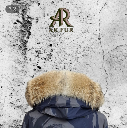 Genuine coyote fur trim replacement - compatible with Canada Goose jacket 32