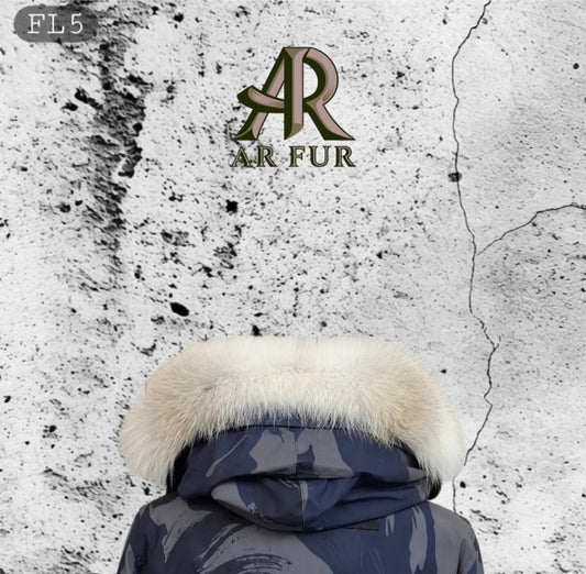 Genuine Artic Fox Fur trim replacement compatible with Canada Goose jacket FL 5